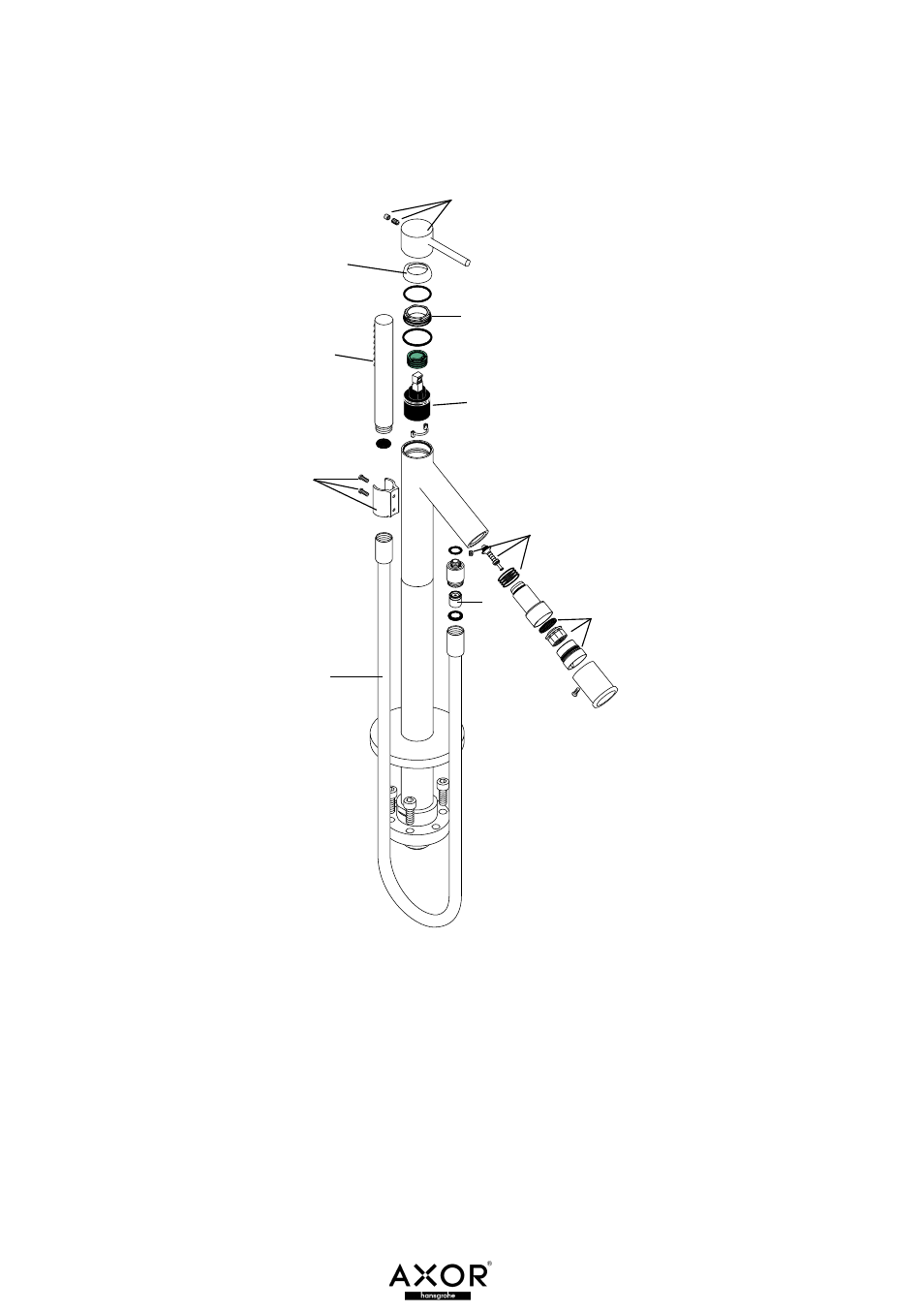 Service parts | Factory Direct Hardware Hansgrohe 10456 Axor Starck User Manual | Page 5 / 8