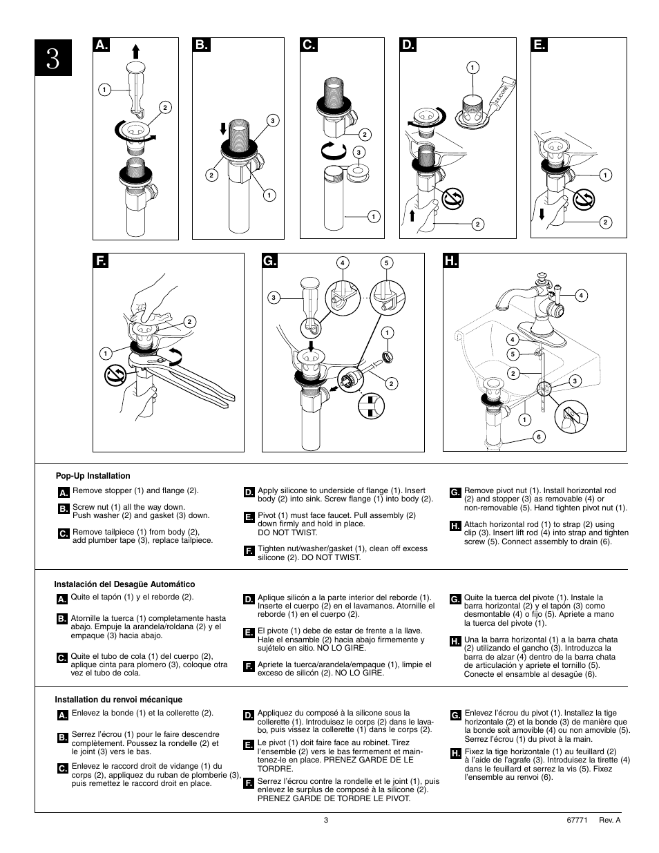 A. b. c. d. e. f. g | Factory Direct Hardware Delta 797LF User Manual | Page 3 / 6