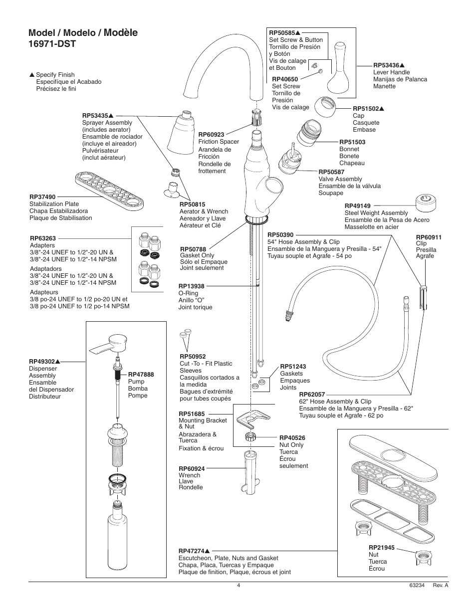 Modèle, Model / modelo | Factory Direct Hardware Delta 9178-DST Leland User Manual | Page 4 / 16