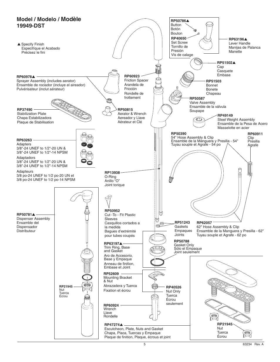 Modèle, Model / modelo | Factory Direct Hardware Delta 9178-DST Leland User Manual | Page 5 / 16