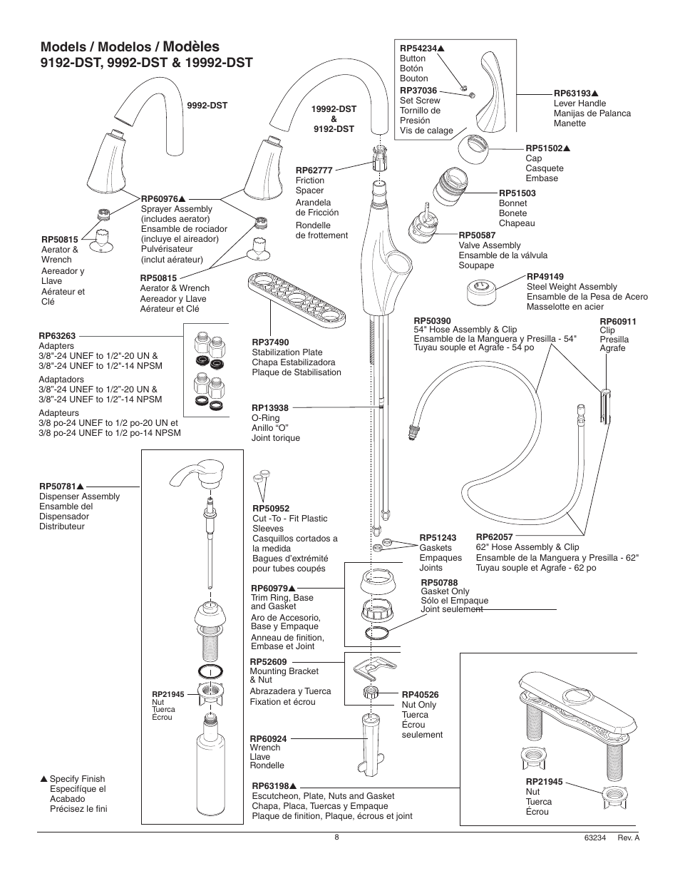 Modèles, Models / modelos | Factory Direct Hardware Delta 9178-DST Leland User Manual | Page 8 / 16