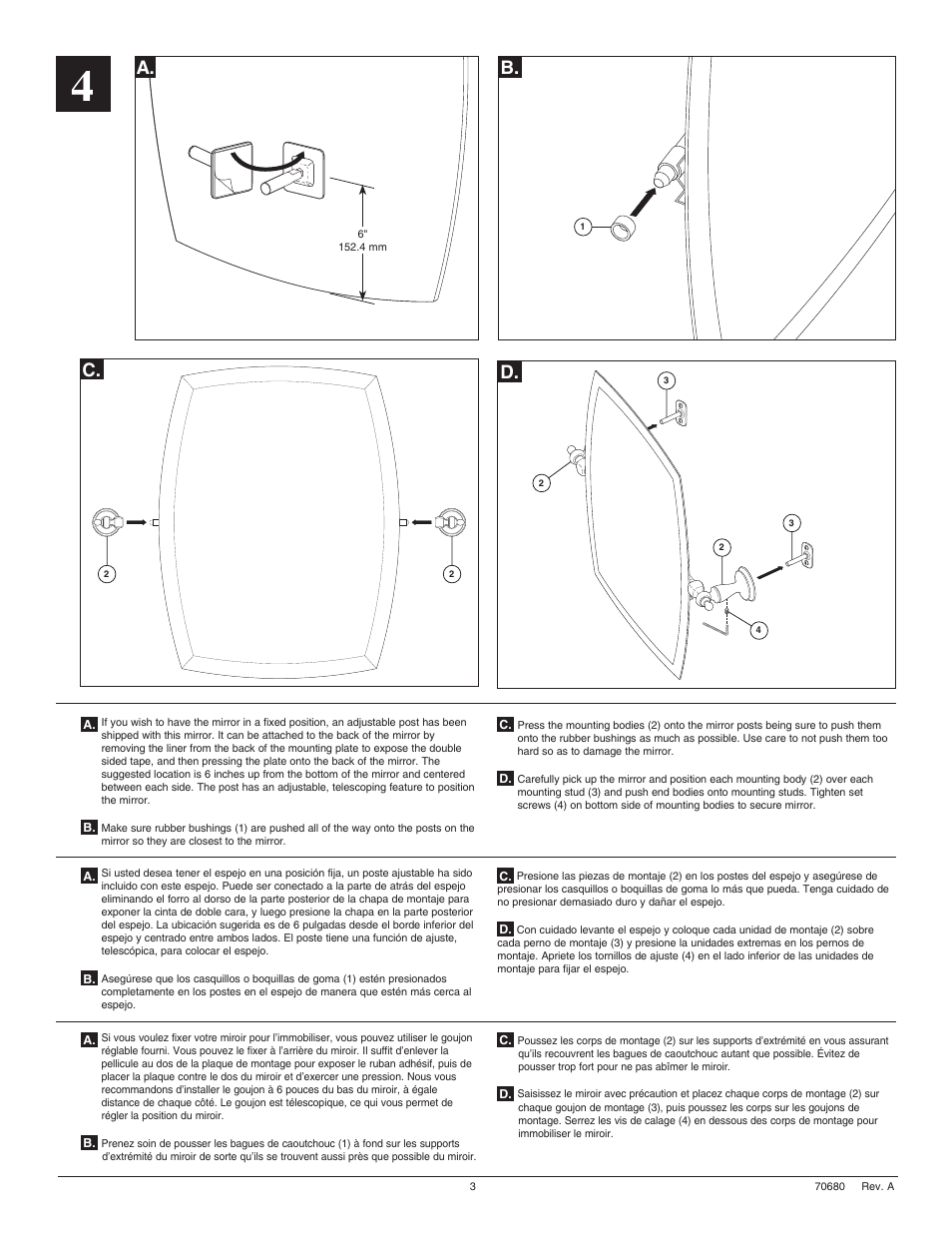 A. b. c. c | Factory Direct Hardware Brizo 698085 Charlotte User Manual | Page 3 / 4