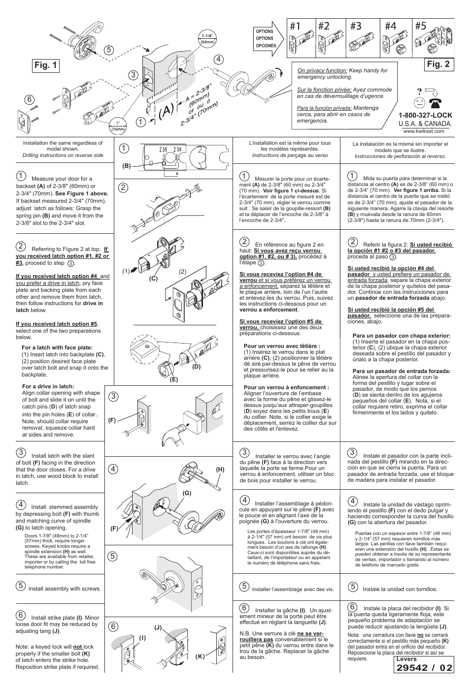 Kwikset 300DL User Manual | 2 pages