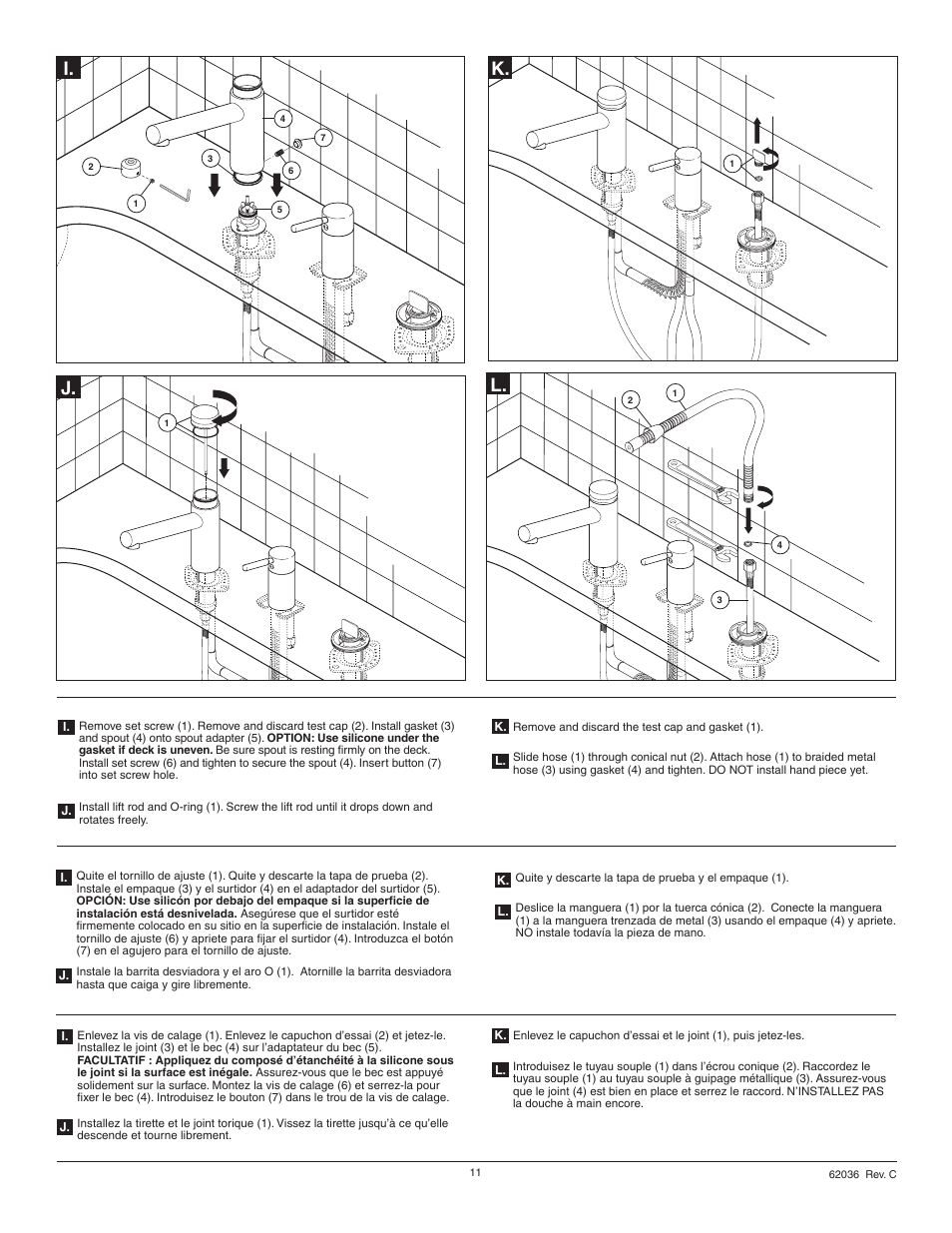 I. j. k. l | Factory Direct Hardware Brizo 67214 Quiessence User Manual | Page 11 / 16