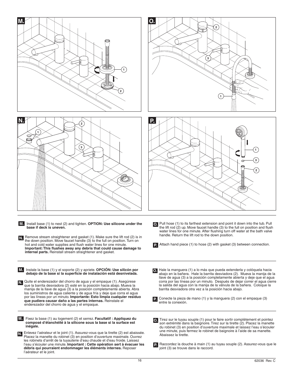 N. m, P. o | Factory Direct Hardware Brizo 67214 Quiessence User Manual | Page 16 / 16