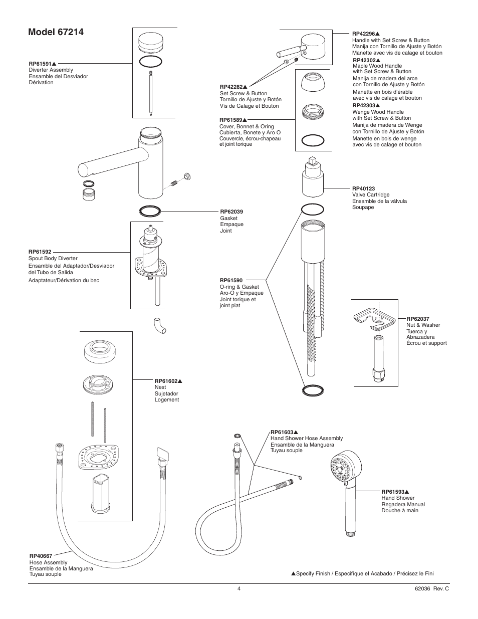 Factory Direct Hardware Brizo 67214 Quiessence User Manual | Page 4 / 16