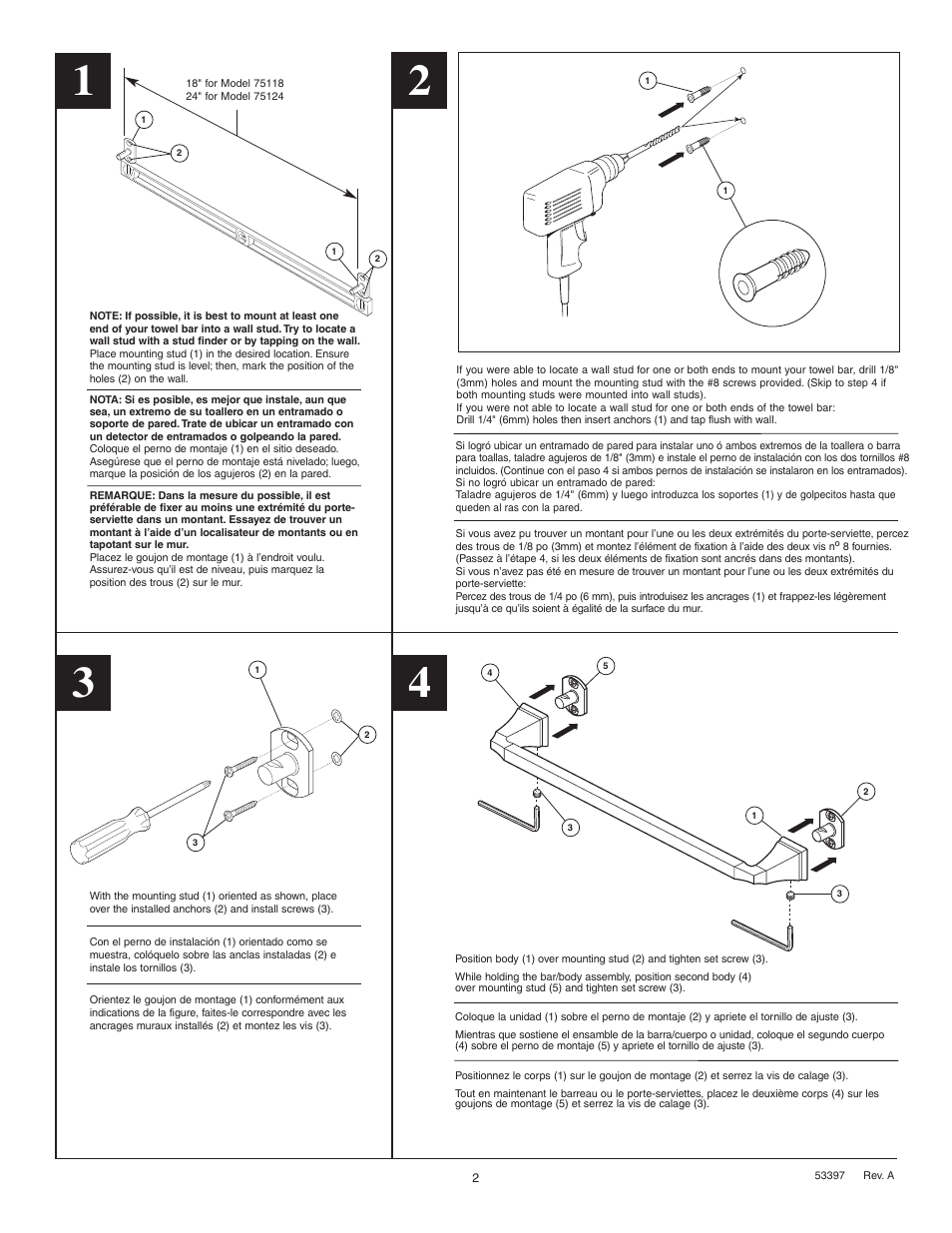 Factory Direct Hardware Delta 75124 Dryden User Manual | Page 2 / 4