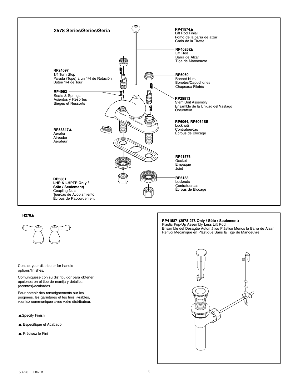 2578 series/series/seria | Factory Direct Hardware Delta 2578LF-278 User Manual | Page 3 / 8