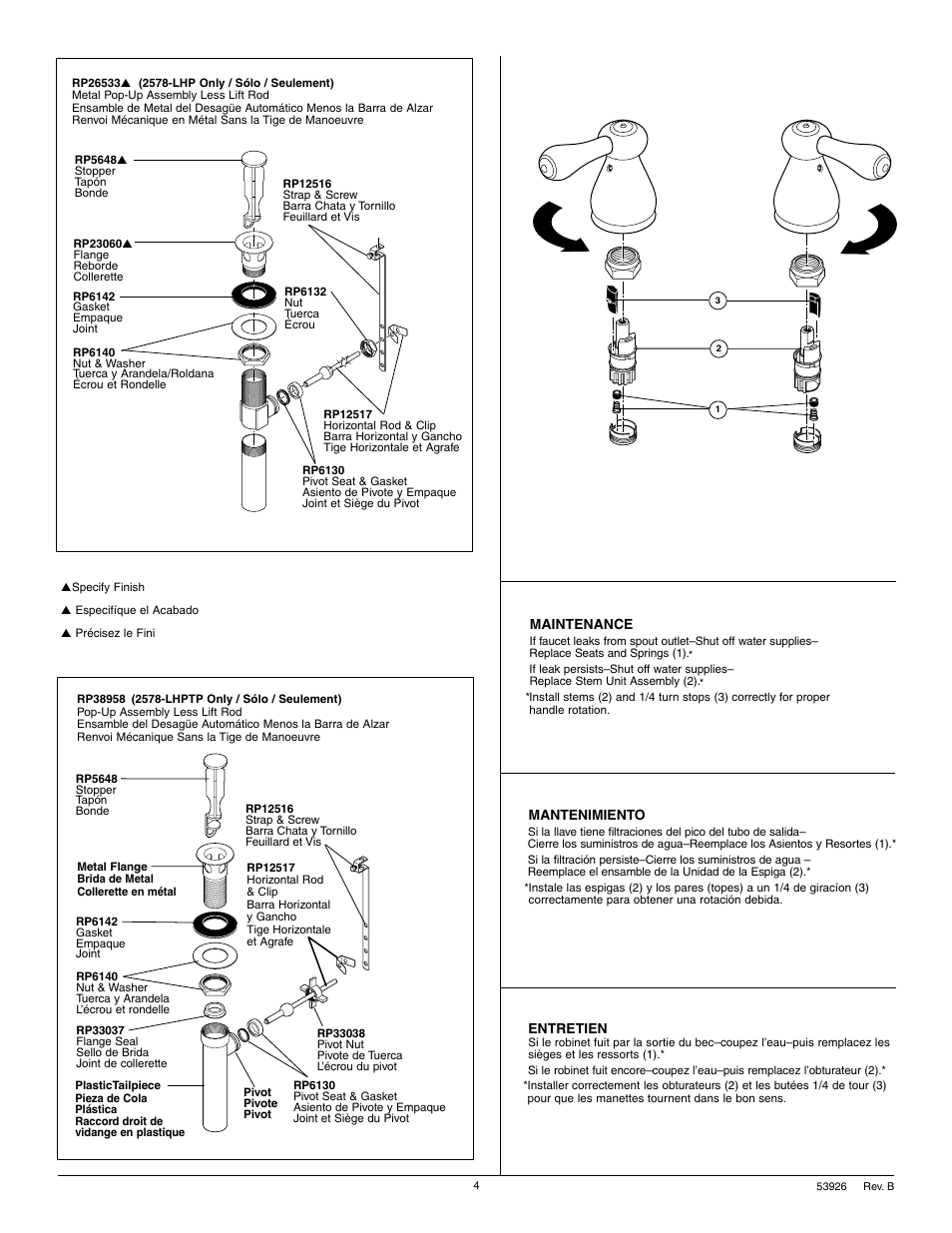 Factory Direct Hardware Delta 2578LF-278 User Manual | Page 4 / 8