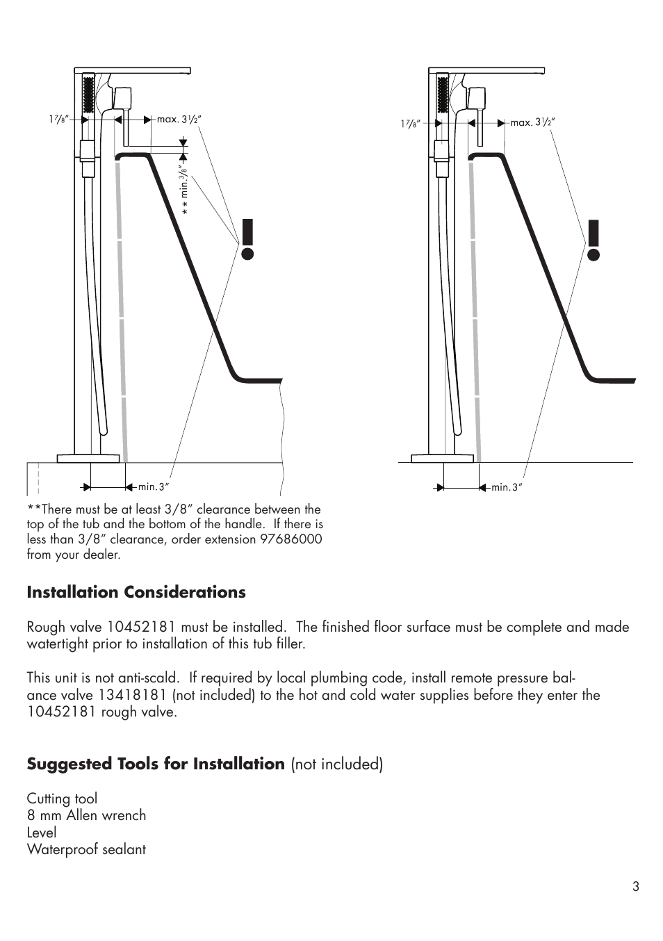 Factory Direct Hardware Hansgrohe 18450001 Axor Massaud User Manual | Page 3 / 12
