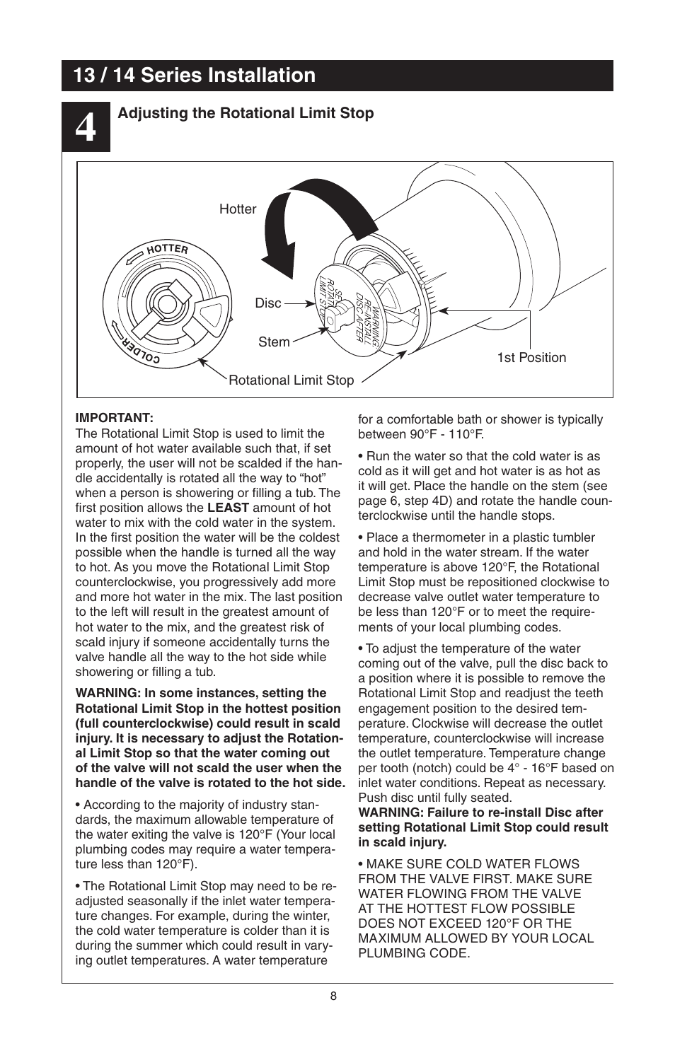 13 / 14 series installation | Factory Direct Hardware Delta T14278-H2OLHP User Manual | Page 10 / 34
