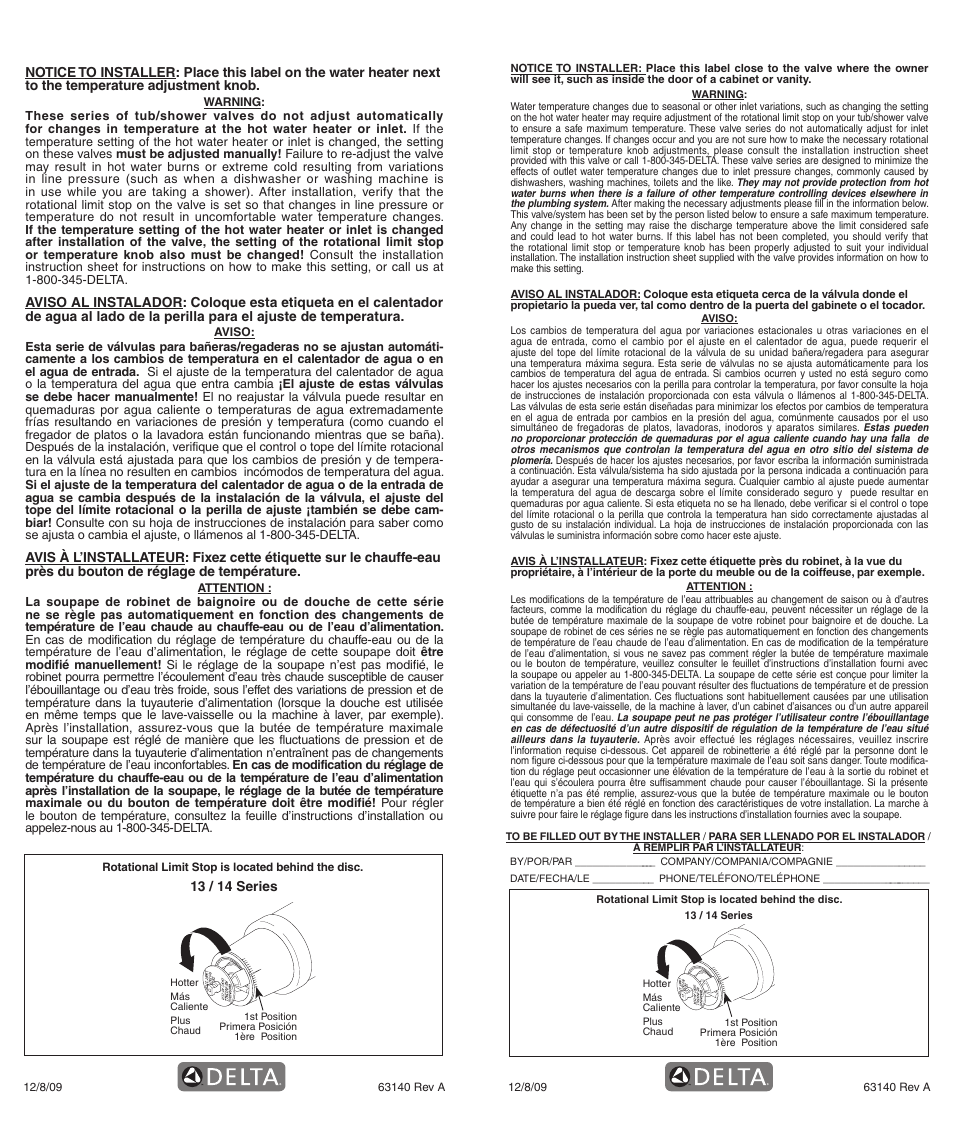 Factory Direct Hardware Delta T14278-H2OLHP User Manual | Page 2 / 34