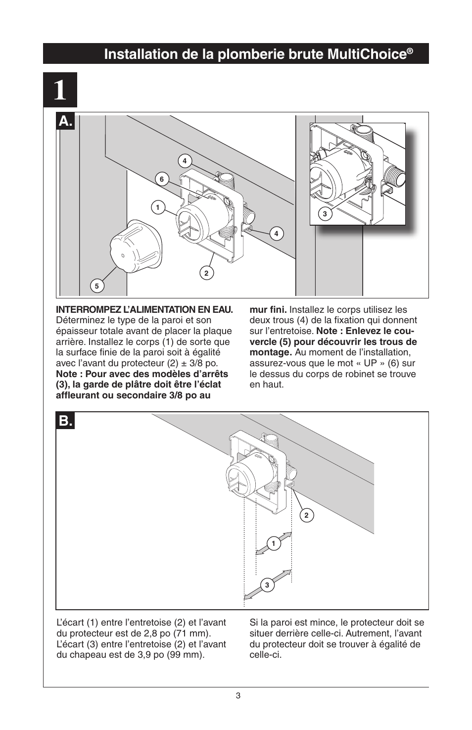Installation de la plomberie brute multichoice, A. b | Factory Direct Hardware Delta T14278-H2OLHP User Manual | Page 25 / 34