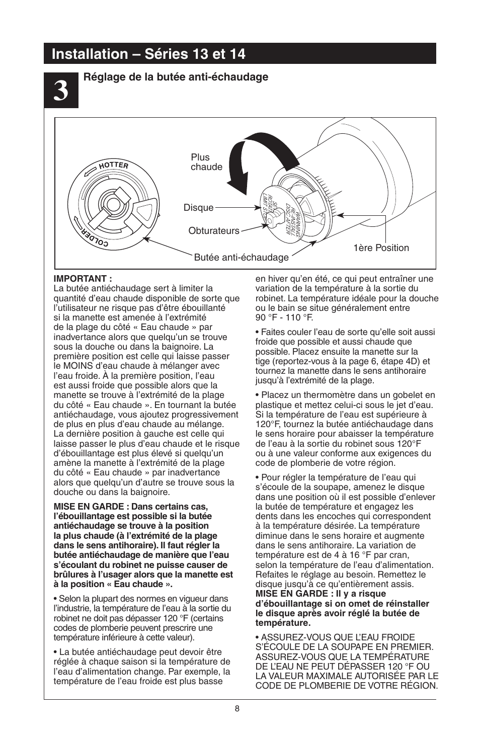 Installation – séries 13 et 14 | Factory Direct Hardware Delta T14278-H2OLHP User Manual | Page 30 / 34