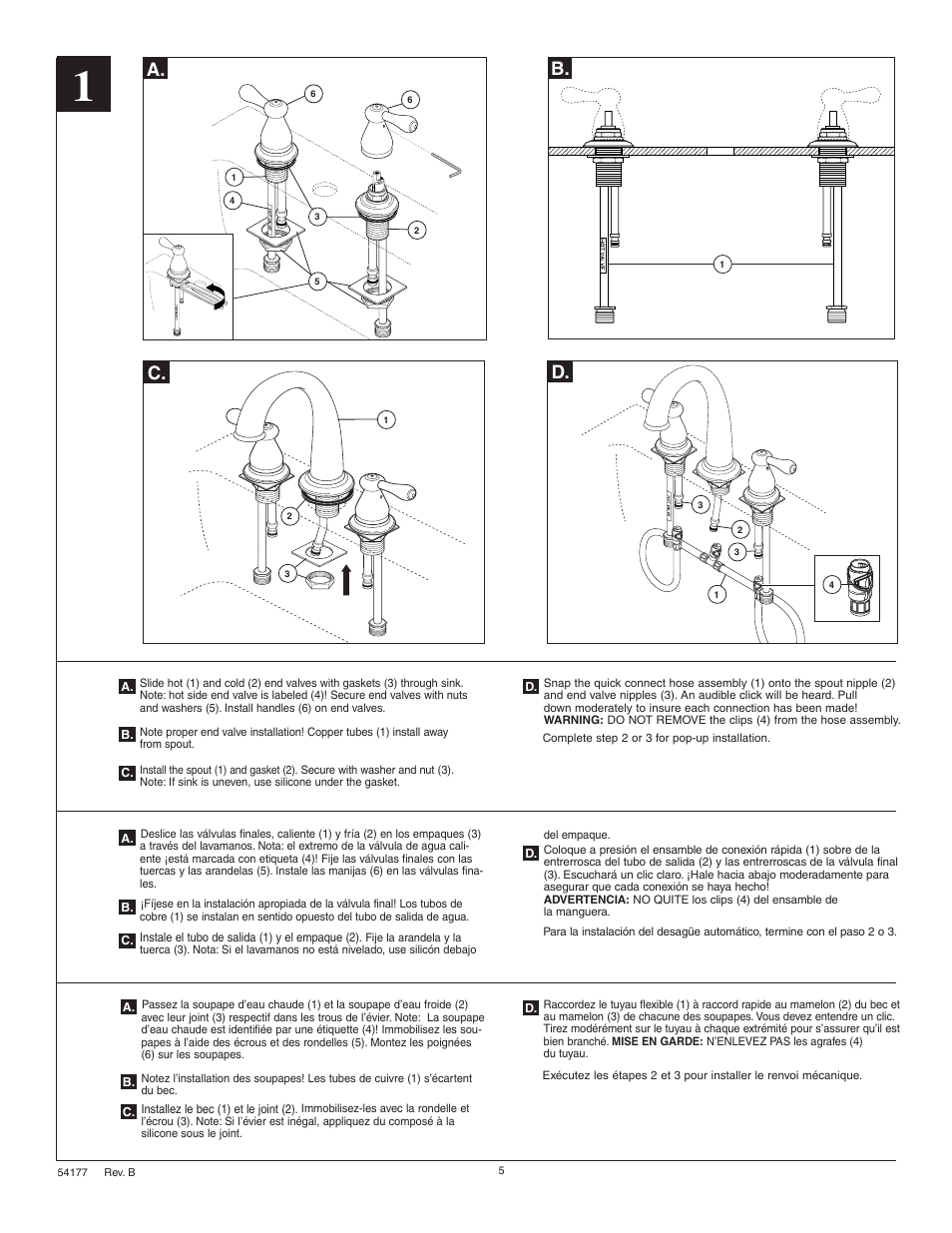 A. c. b. d | Factory Direct Hardware Delta 3575LF User Manual | Page 5 / 8