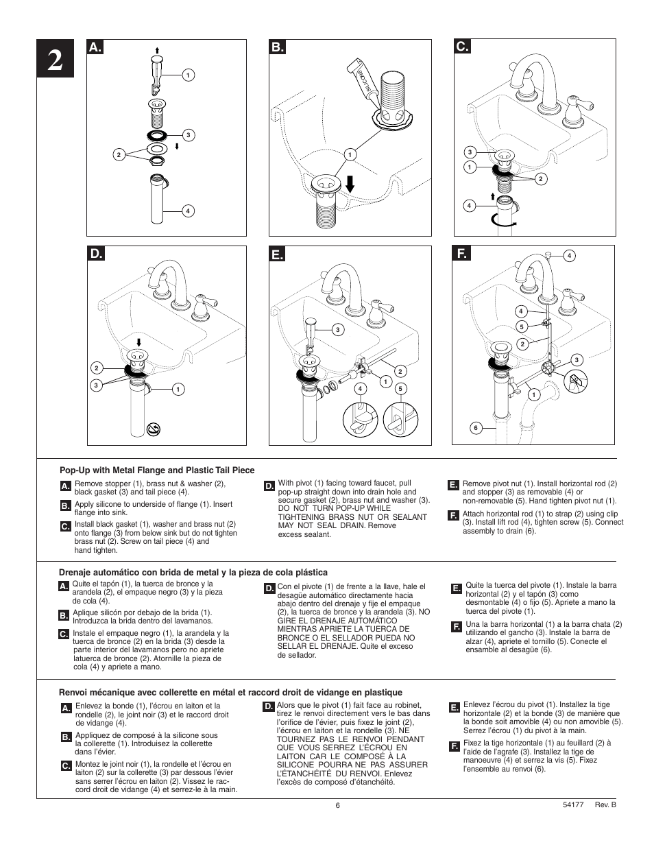 A. b. d. e, C. f | Factory Direct Hardware Delta 3575LF User Manual | Page 6 / 8