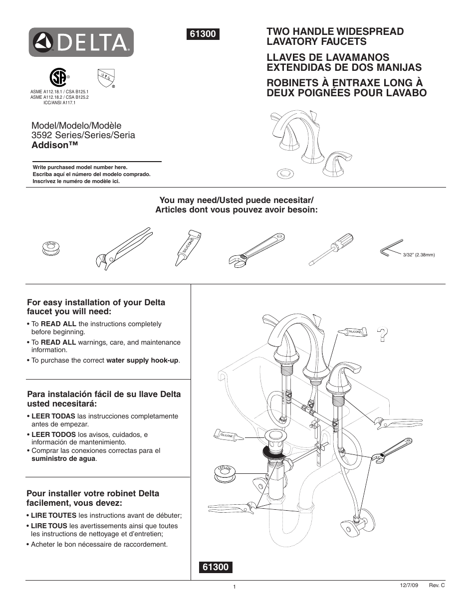 Factory Direct Hardware Delta 3592LF User Manual | 6 pages