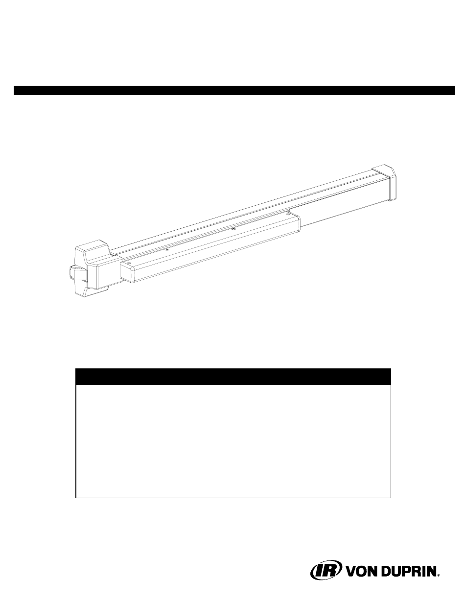 Factory Direct Hardware Von Duprin 22EOF4 User Manual | 12 pages