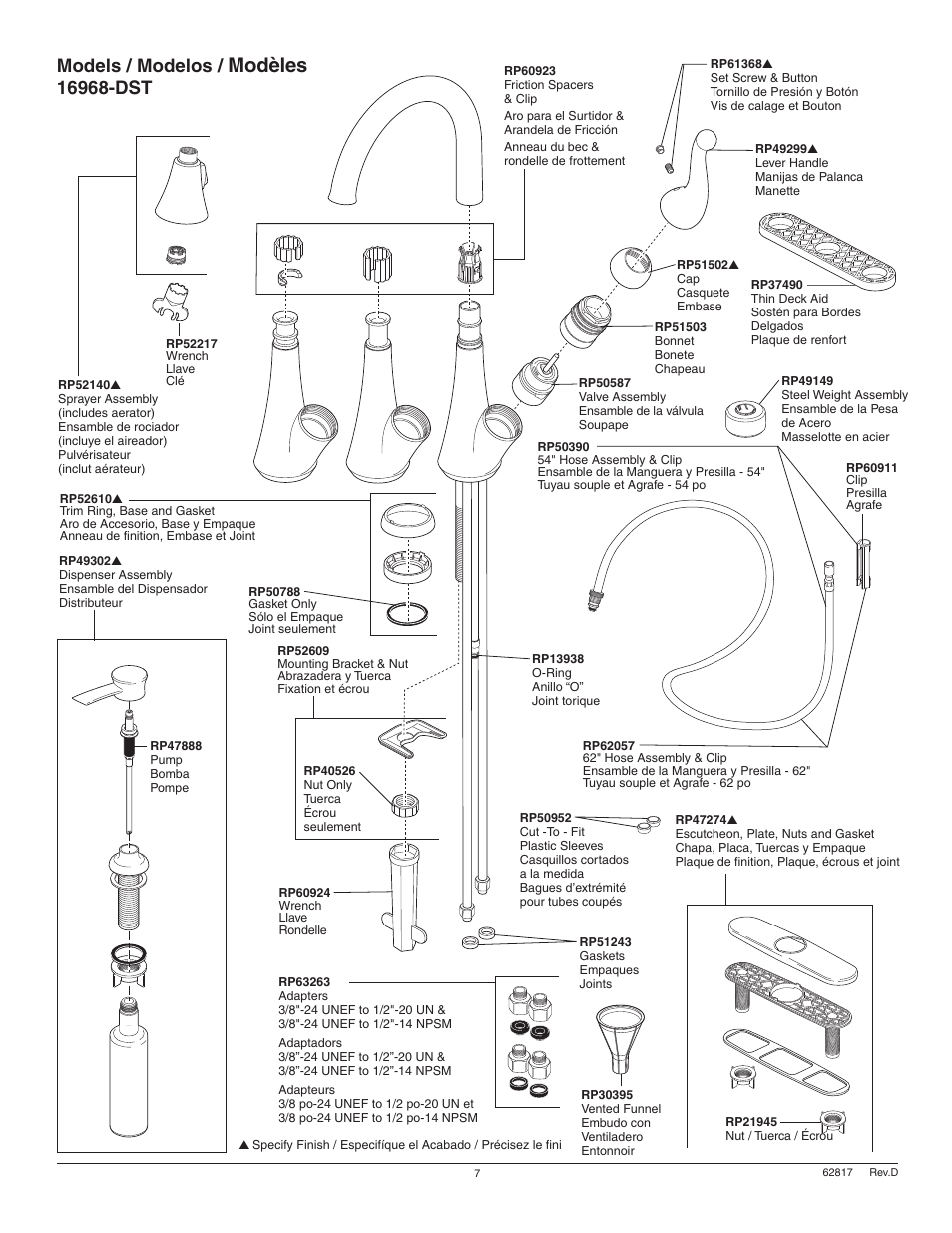 Modèles, Models / modelos | Factory Direct Hardware Delta 16968-SSSD-DST Talbott  User Manual | Page 7 / 16