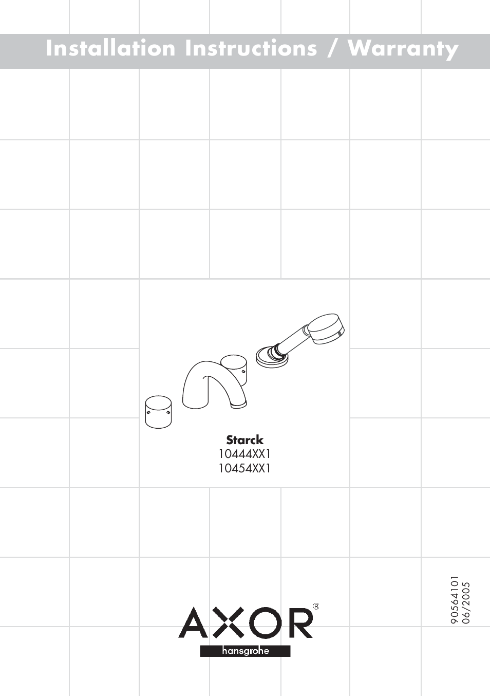 Factory Direct Hardware Hansgrohe 10454 Axor Starck User Manual | 12 pages
