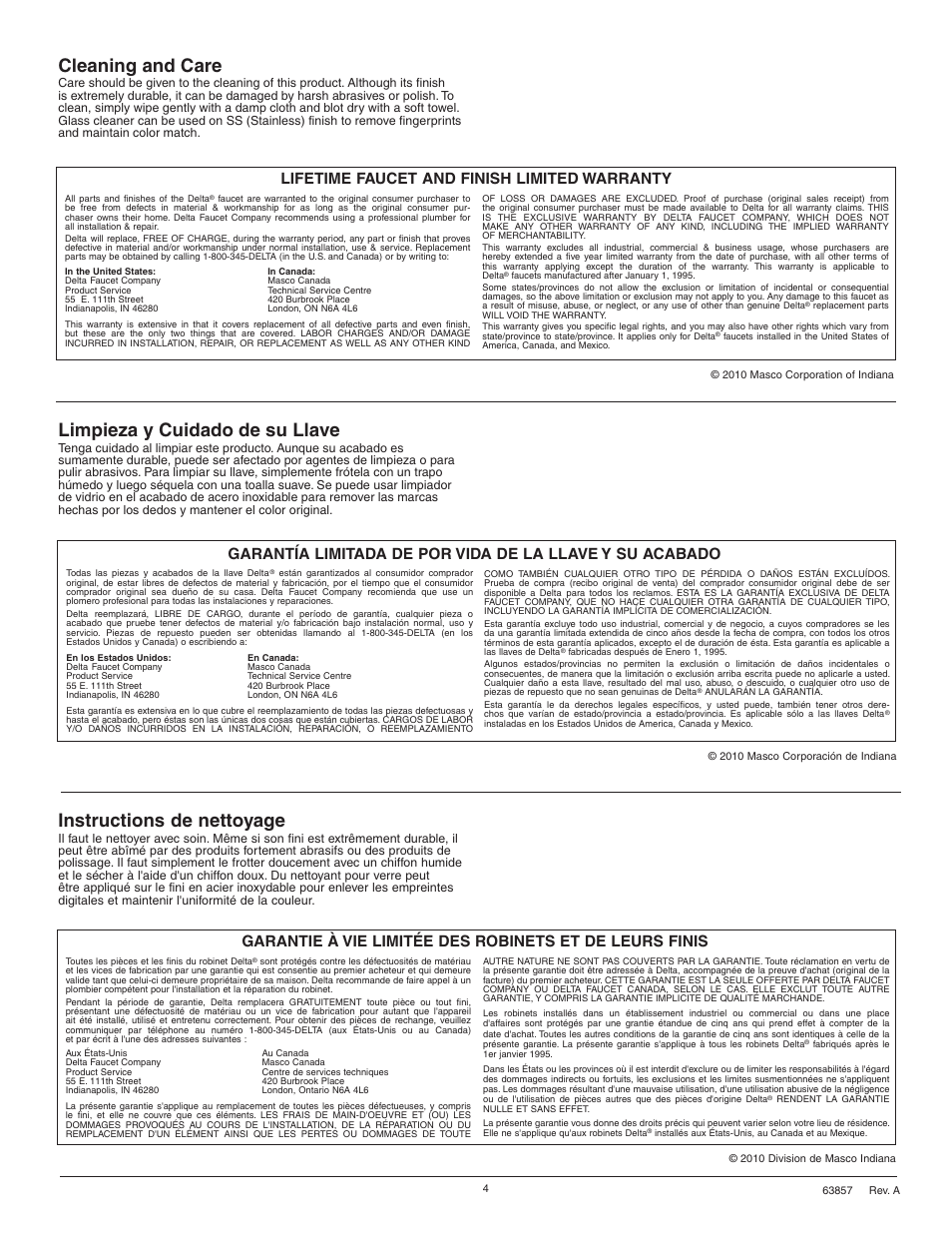 Factory Direct Hardware Delta 58065 In2ition User Manual | 4 pages