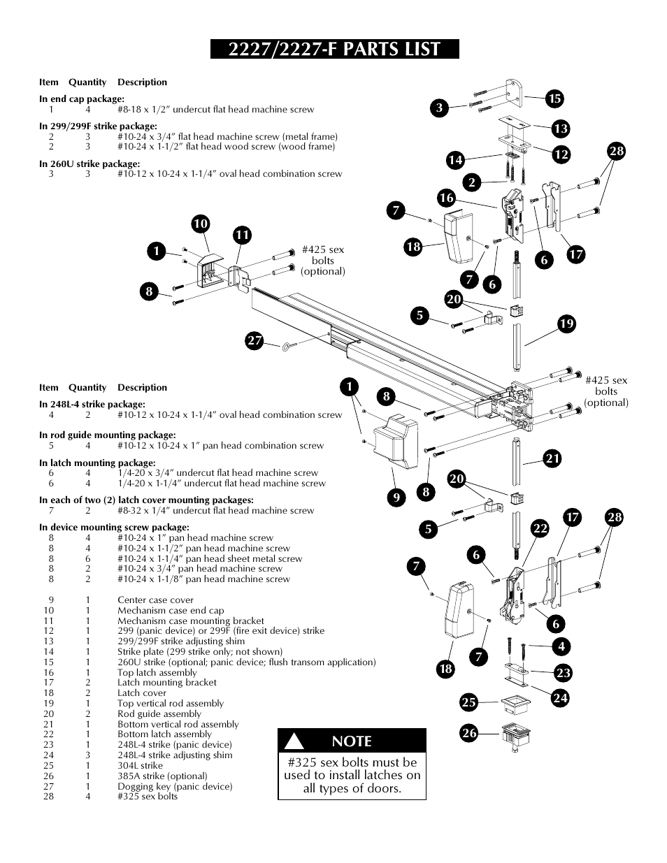 Factory Direct Hardware Von Duprin 2227EOF4 User Manual | Page 3 / 16