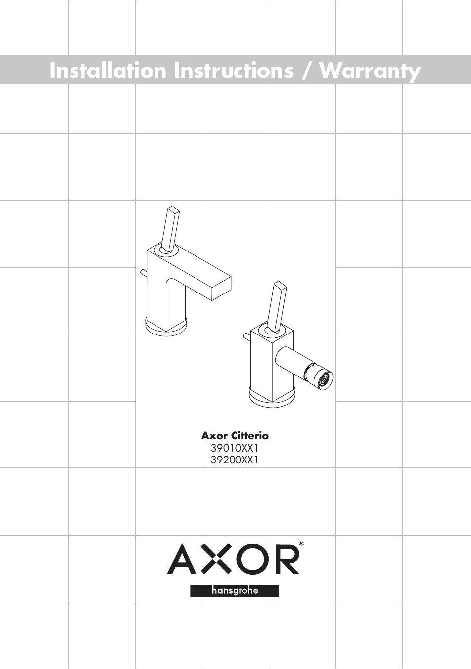 Factory Direct Hardware Hansgrohe 39010 User Manual | 8 pages
