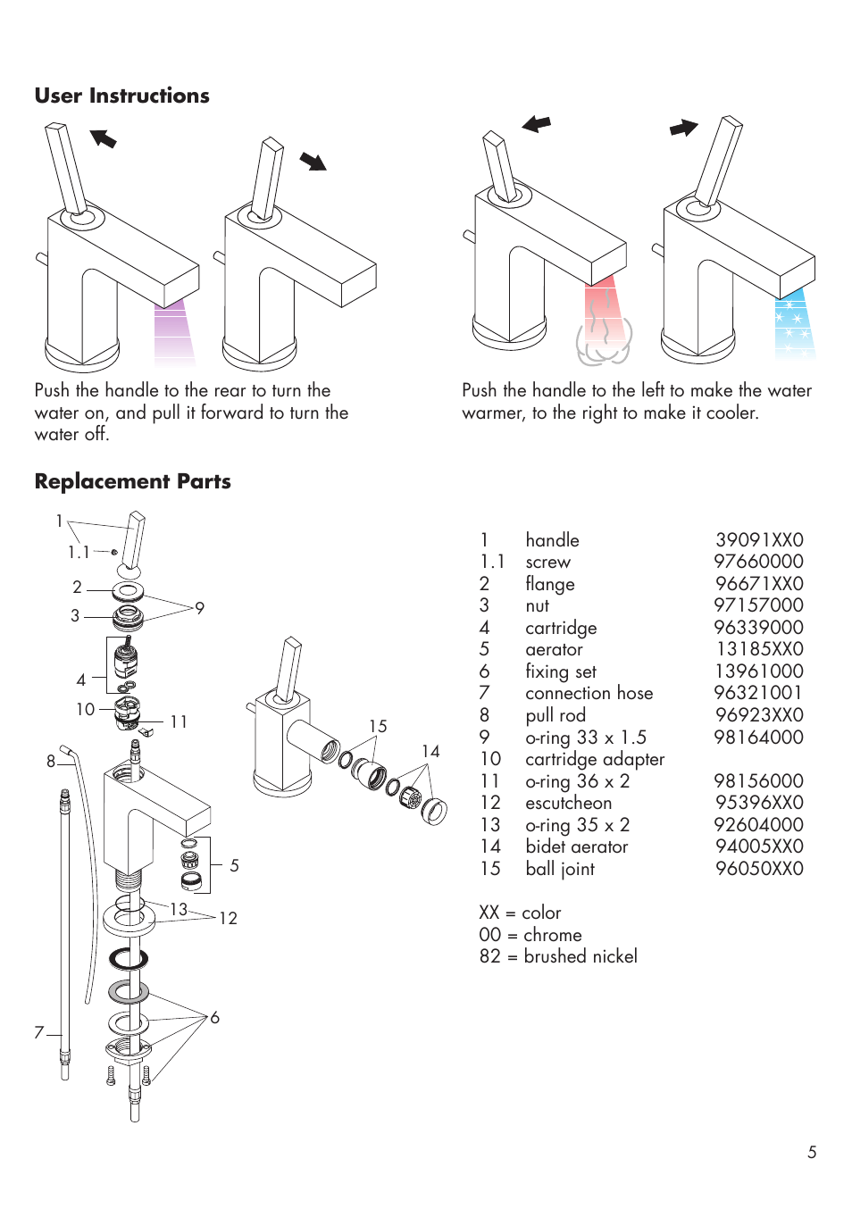 Factory Direct Hardware Hansgrohe 39010 User Manual | Page 5 / 8