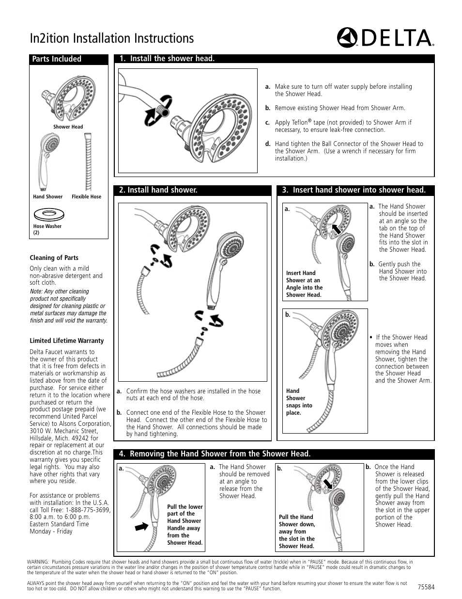 Factory Direct Hardware Delta 75584 In2ition User Manual | 2 pages