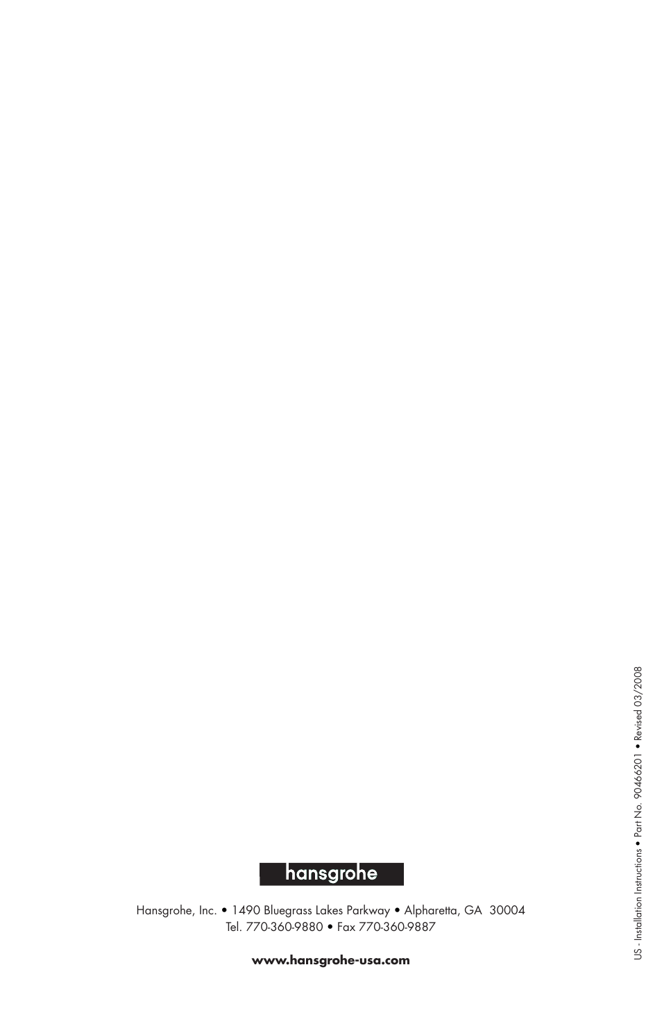 Factory Direct Hardware Hansgrohe 04170 Solaris E User Manual | Page 16 / 16
