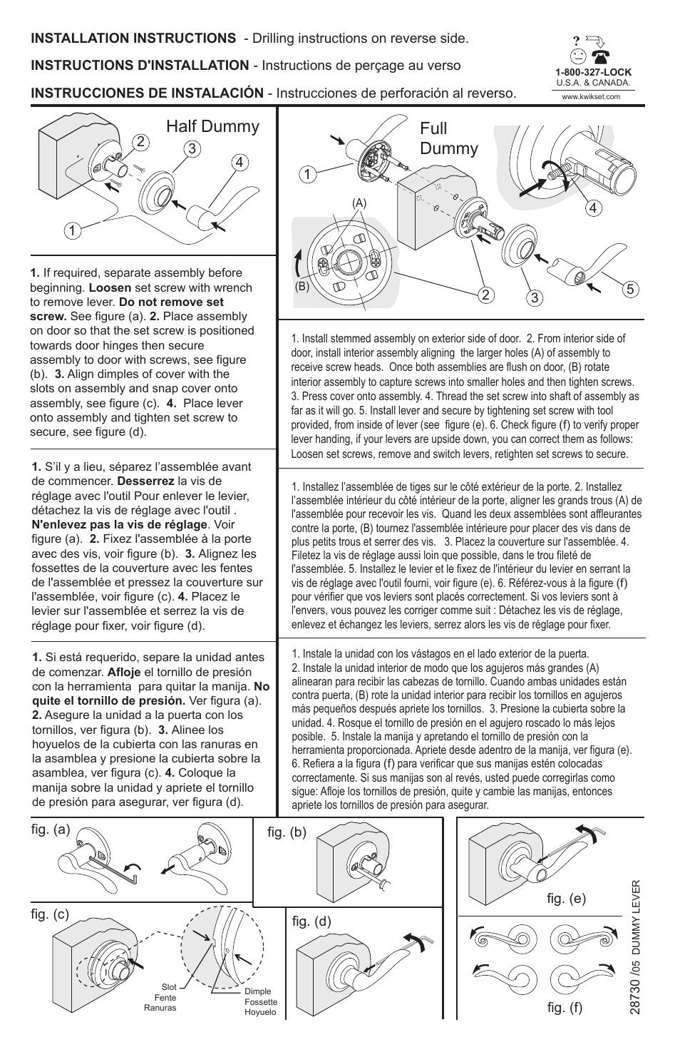 Kwikset 488P User Manual | 2 pages