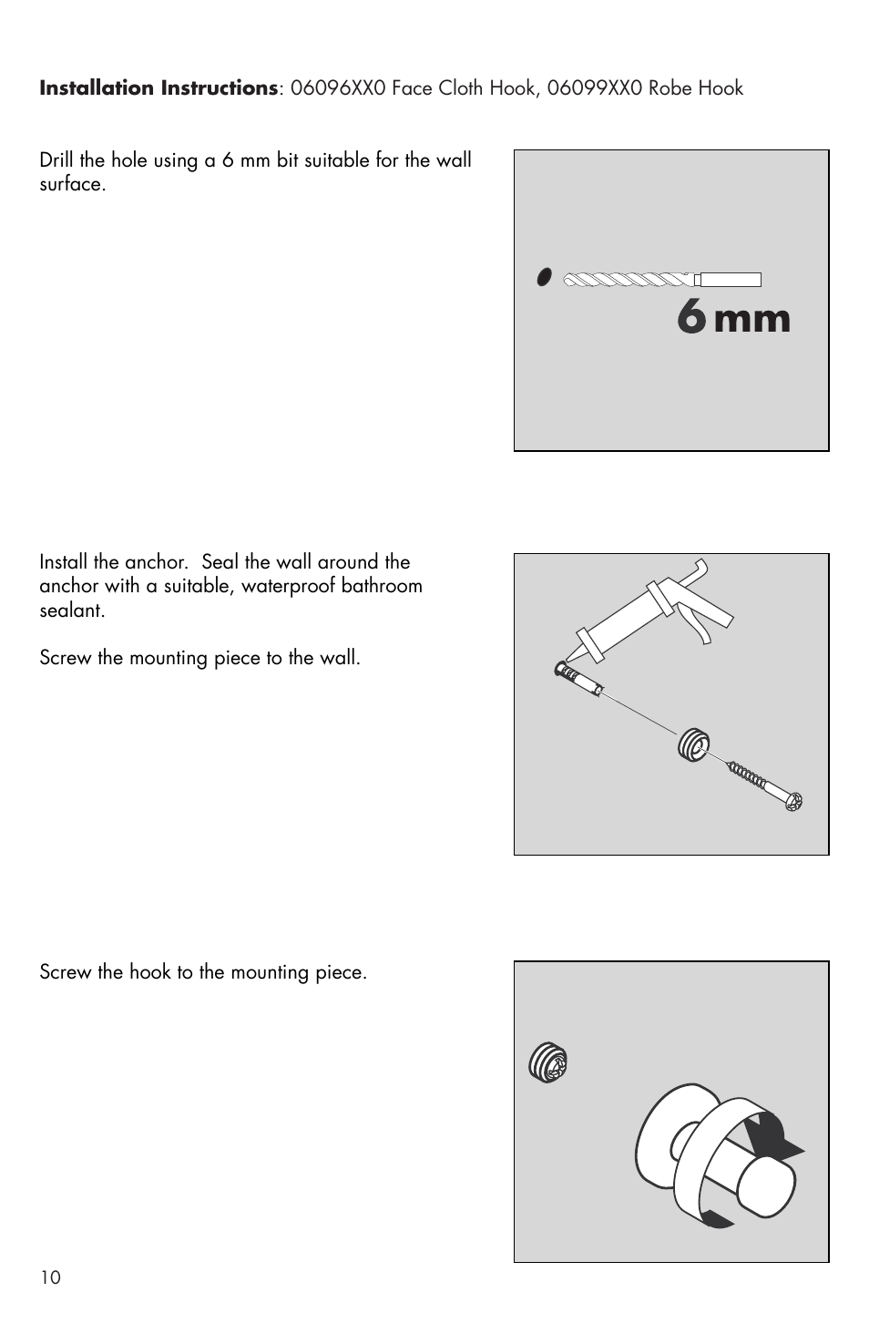 Factory Direct Hardware Hansgrohe 06096 C User Manual | Page 10 / 12