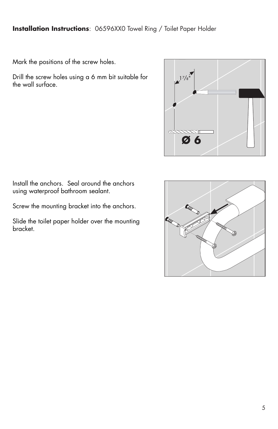 Factory Direct Hardware Hansgrohe 06096 C User Manual | Page 5 / 12