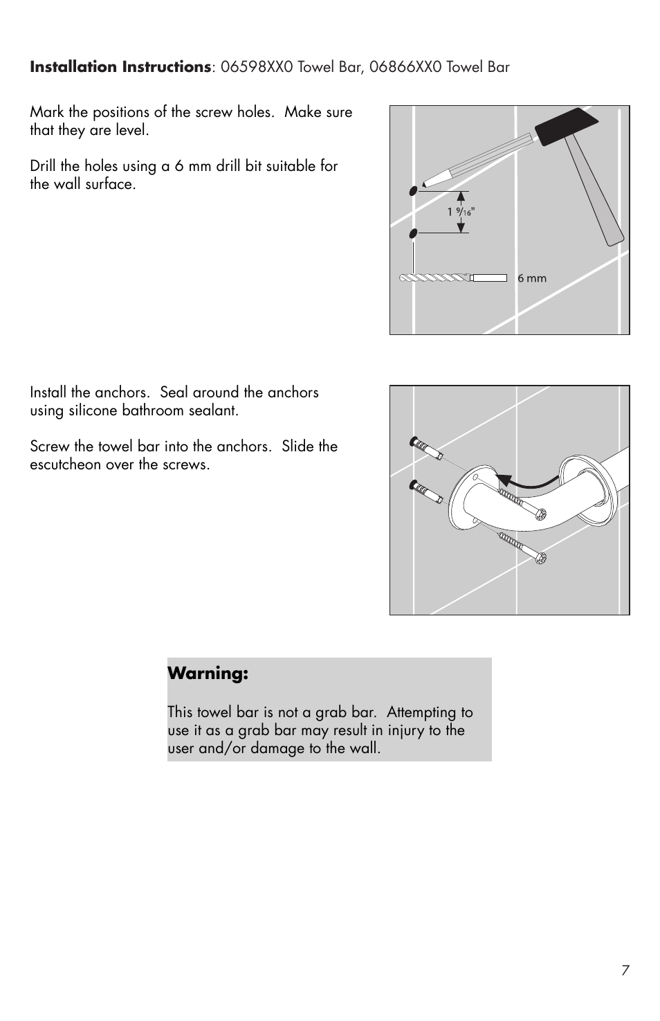 Factory Direct Hardware Hansgrohe 06096 C User Manual | Page 7 / 12