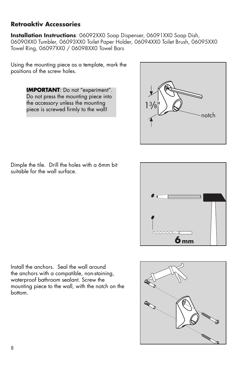 Factory Direct Hardware Hansgrohe 06096 C User Manual | Page 8 / 12