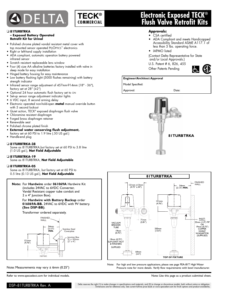 Factory Direct Hardware Delta 81TURBTRKA-05 User Manual | 1 page