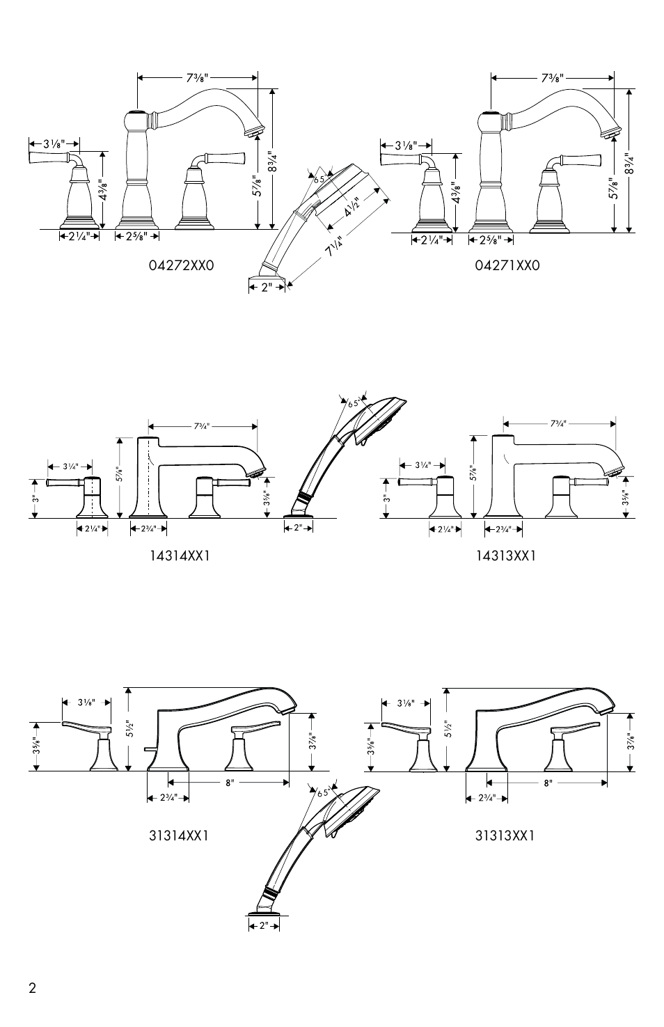 Factory Direct Hardware Hansgrohe 14314 Talis C User Manual | Page 2 / 16