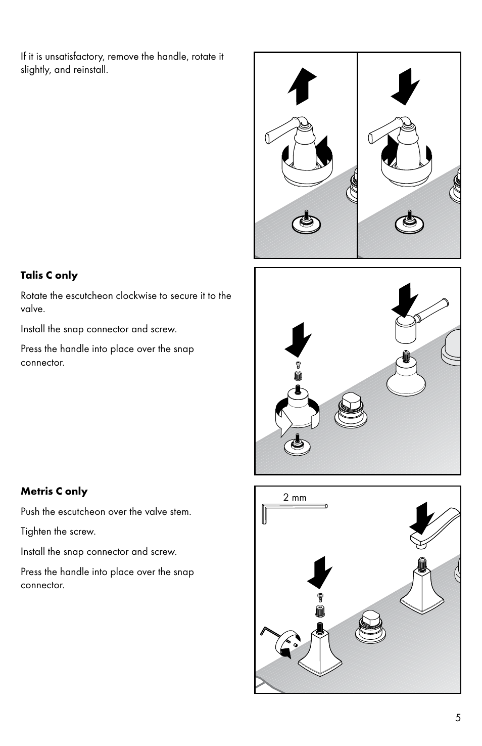 Factory Direct Hardware Hansgrohe 14314 Talis C User Manual | Page 5 / 16