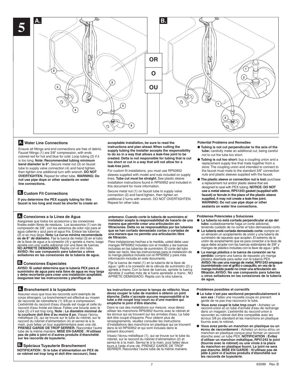 A. b. or o ou | Factory Direct Hardware Brizo 63903LF Talo User Manual | Page 7 / 12