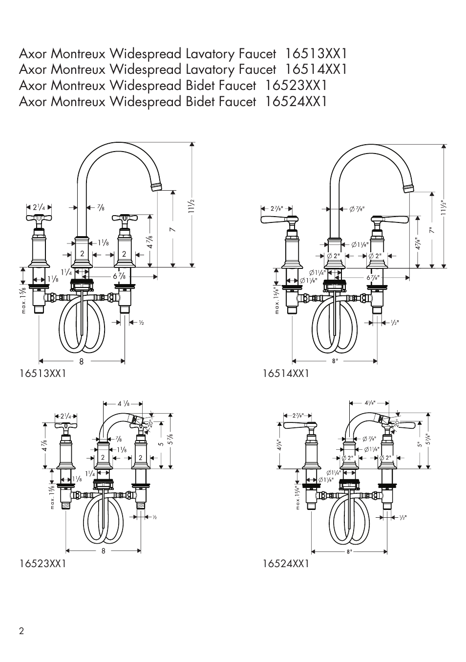 Factory Direct Hardware Hansgrohe 16514 User Manual | Page 2 / 12