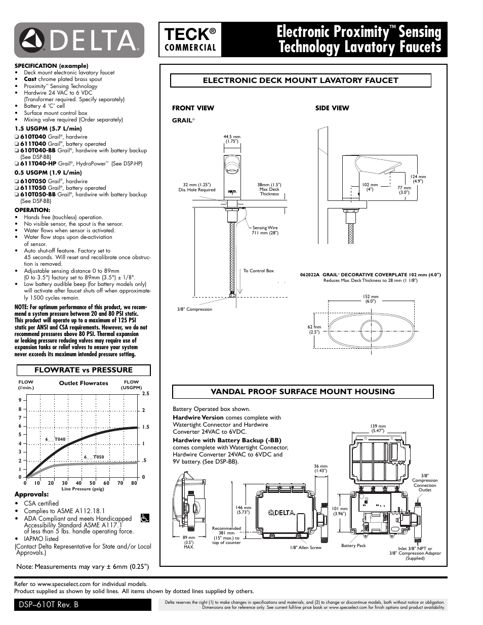 Factory Direct Hardware Delta 611T040 User Manual | 1 page