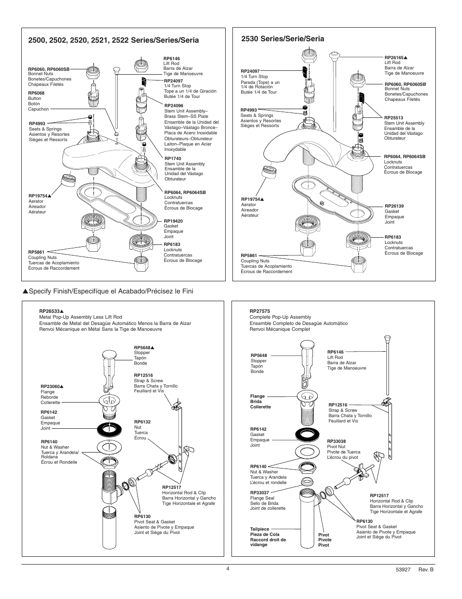 2530 series/serie/seria | Factory Direct Hardware Delta 2500LF User Manual | Page 4 / 8