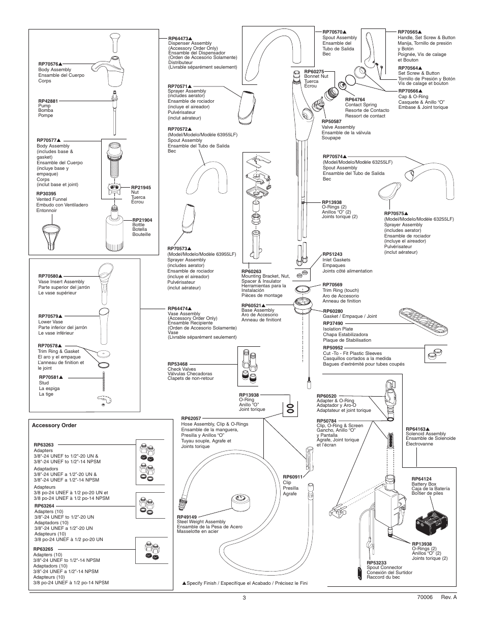Factory Direct Hardware Brizo 64355LF Vuelo User Manual | Page 3 / 16
