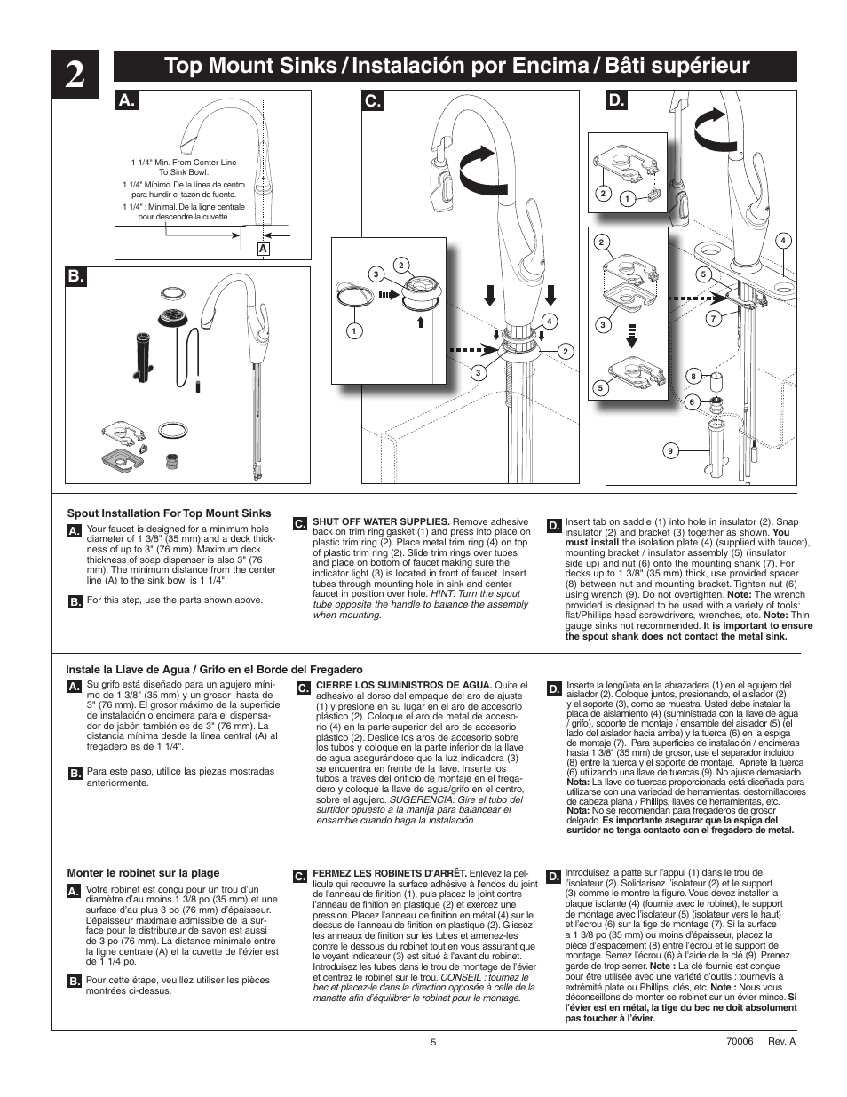C. d | Factory Direct Hardware Brizo 64355LF Vuelo User Manual | Page 5 / 16