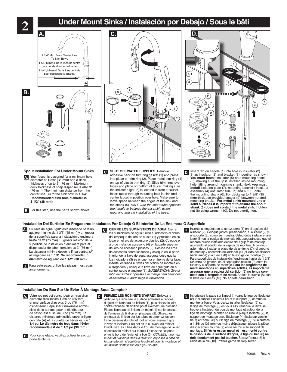 C. d | Factory Direct Hardware Brizo 64355LF Vuelo User Manual | Page 6 / 16