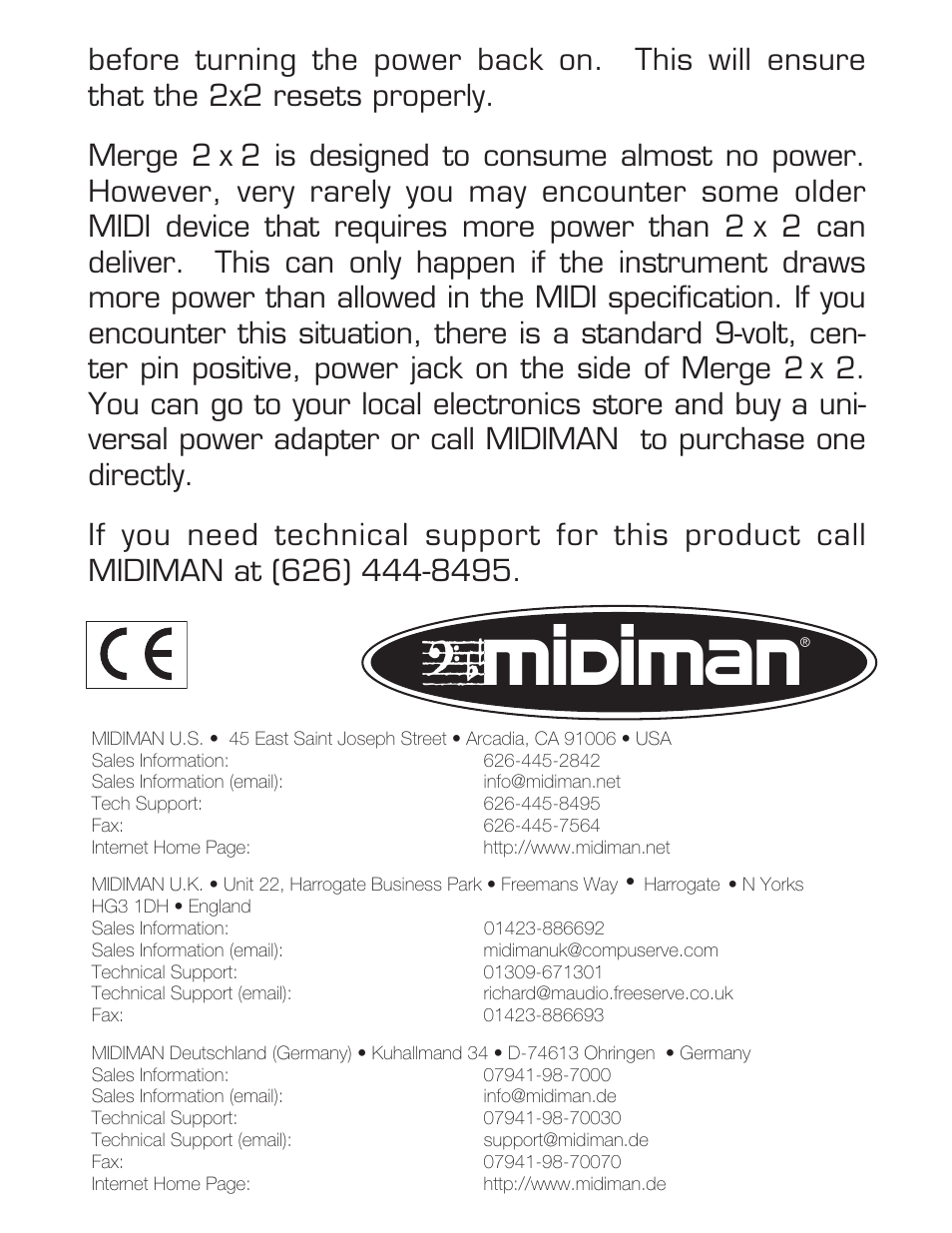 M-AUDIO Merge 2x2 User Manual | Page 4 / 4