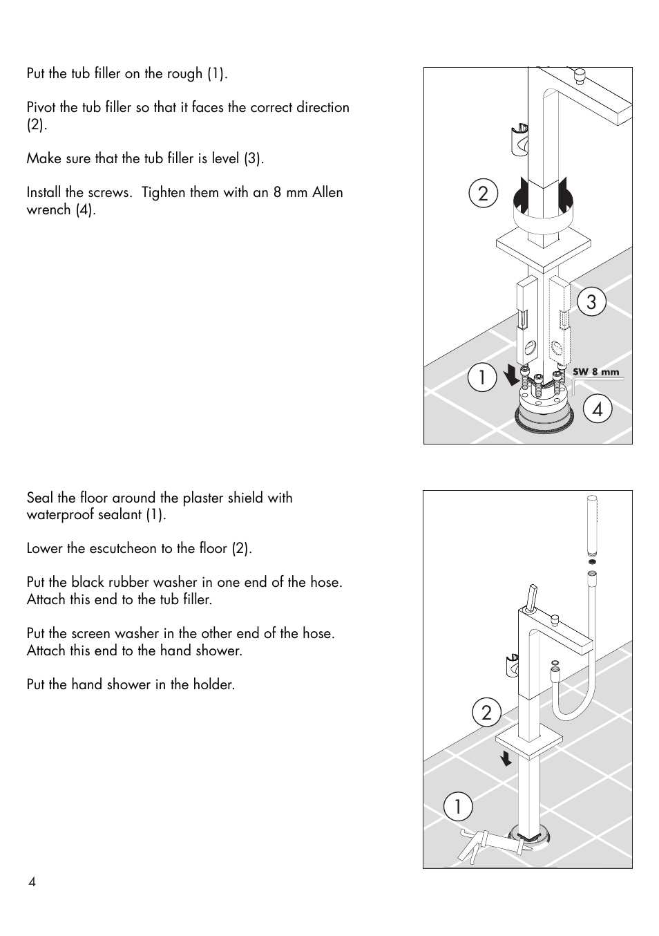 Factory Direct Hardware Hansgrohe 39451 Axor Citterio User Manual | Page 4 / 8