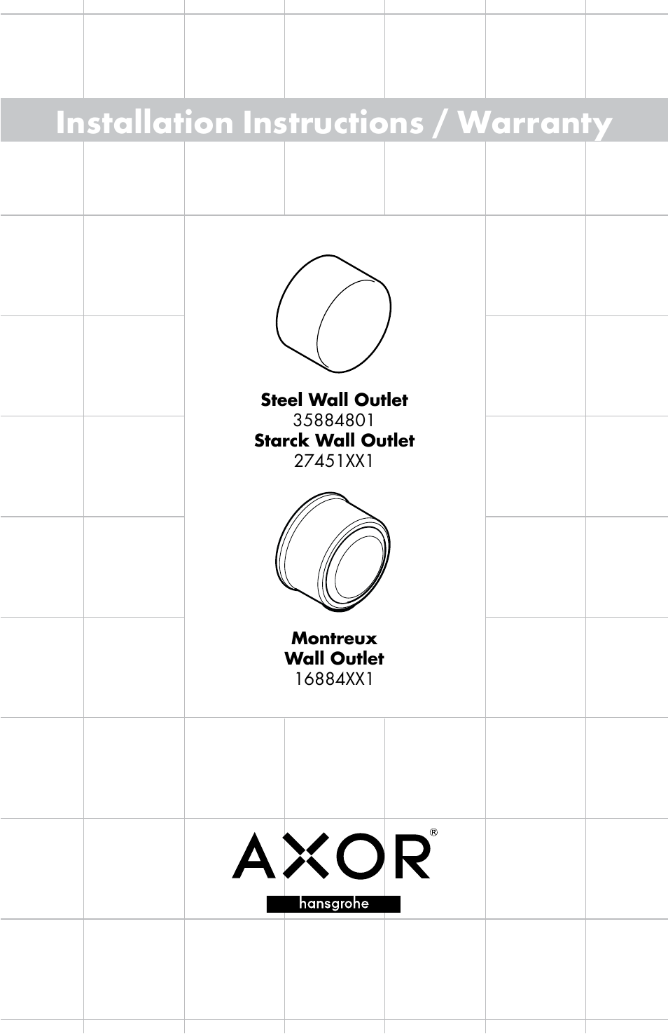Factory Direct Hardware Hansgrohe 27451 Axor Starck User Manual | 4 pages