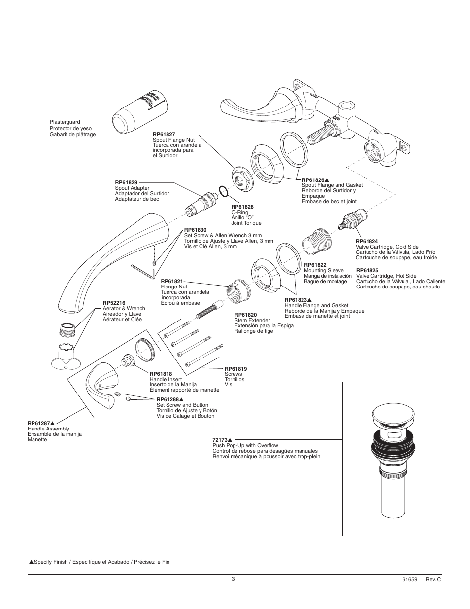Factory Direct Hardware Delta 3592LF-WL User Manual | Page 3 / 8