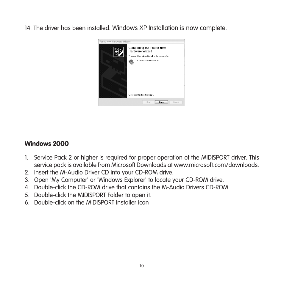 M-AUDIO MIDISPORT 2x4 User Manual | Page 11 / 26